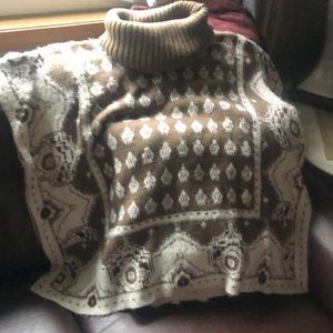 Alpaca sweater super soft cowl neck XL